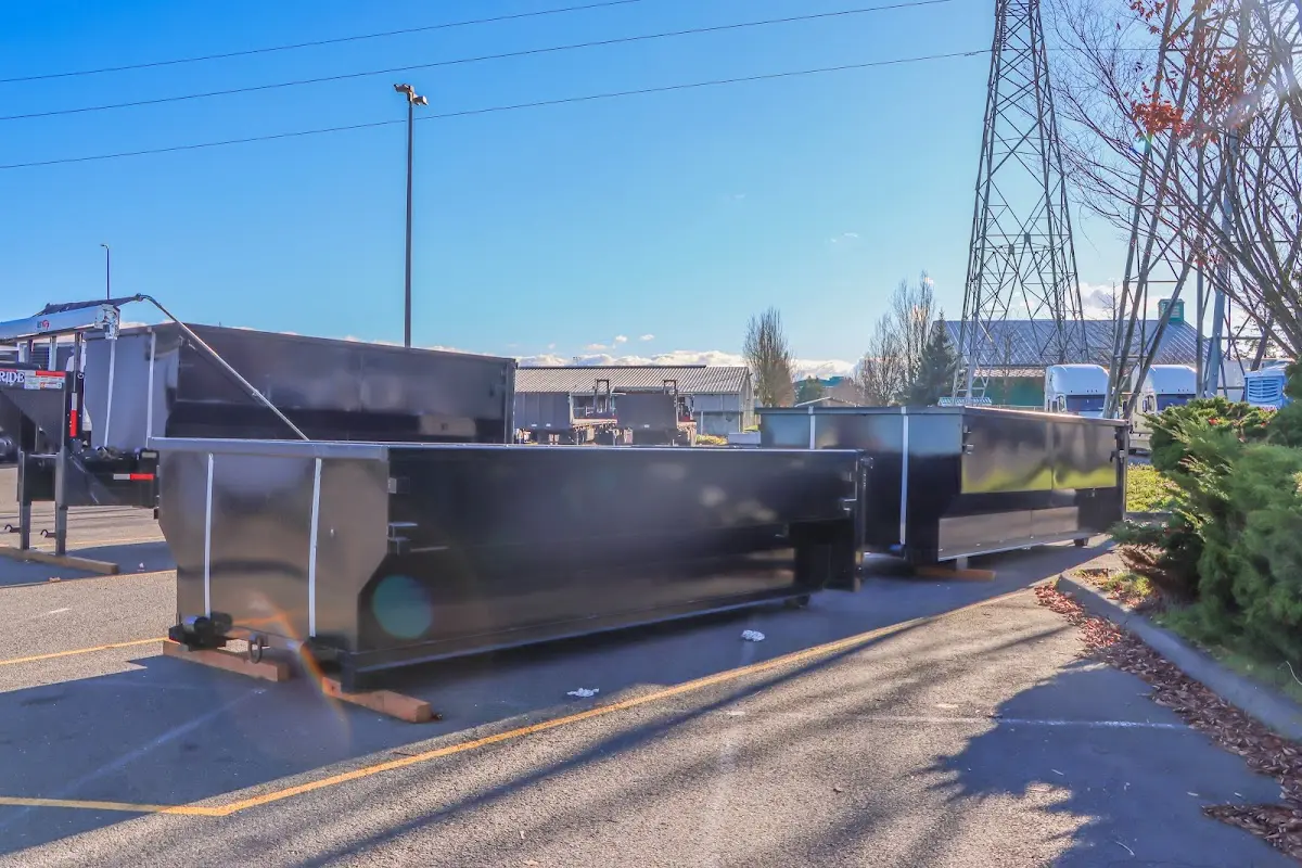 Roll-off dumpster ready for waste disposal at job site for Residential Dumpster Rental in Moss Bluff